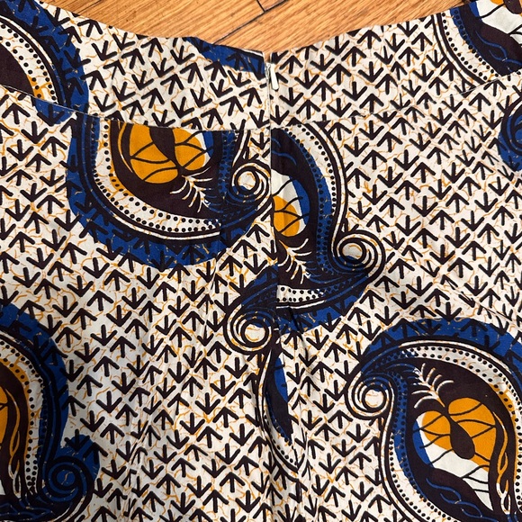 Anthropologie Mille Collines Maaike Navy and Orange Maxi Skirt Boho Ethnic - Picture 6 of 8